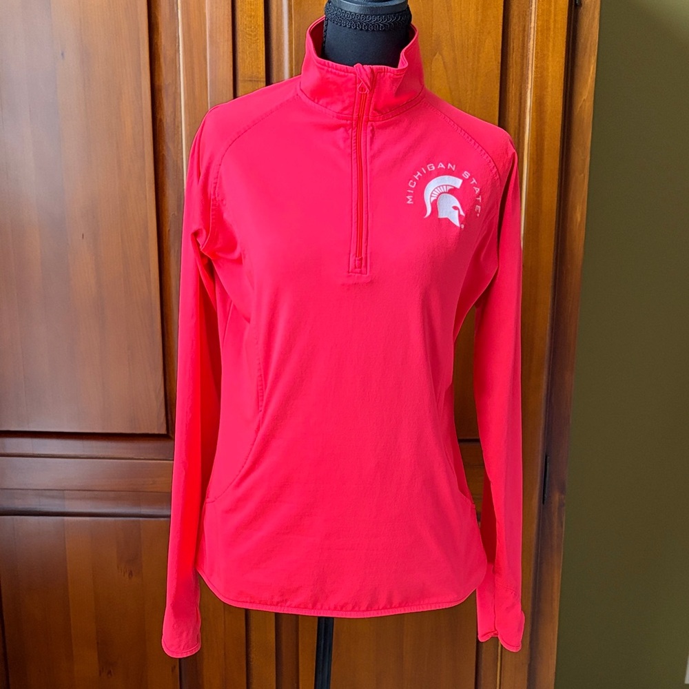 Ladies Michigan State 1/4 Zip Pullover